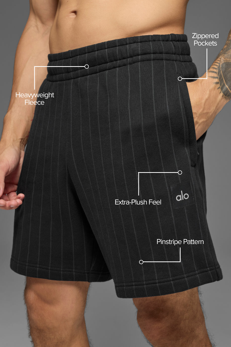7 Pinstripe Short - Black Pinstripe - Image 2