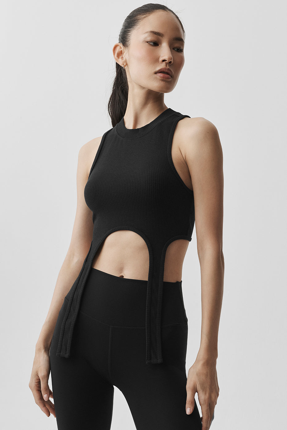 Wellness Rib Flaunt Tank - Black - Image 4