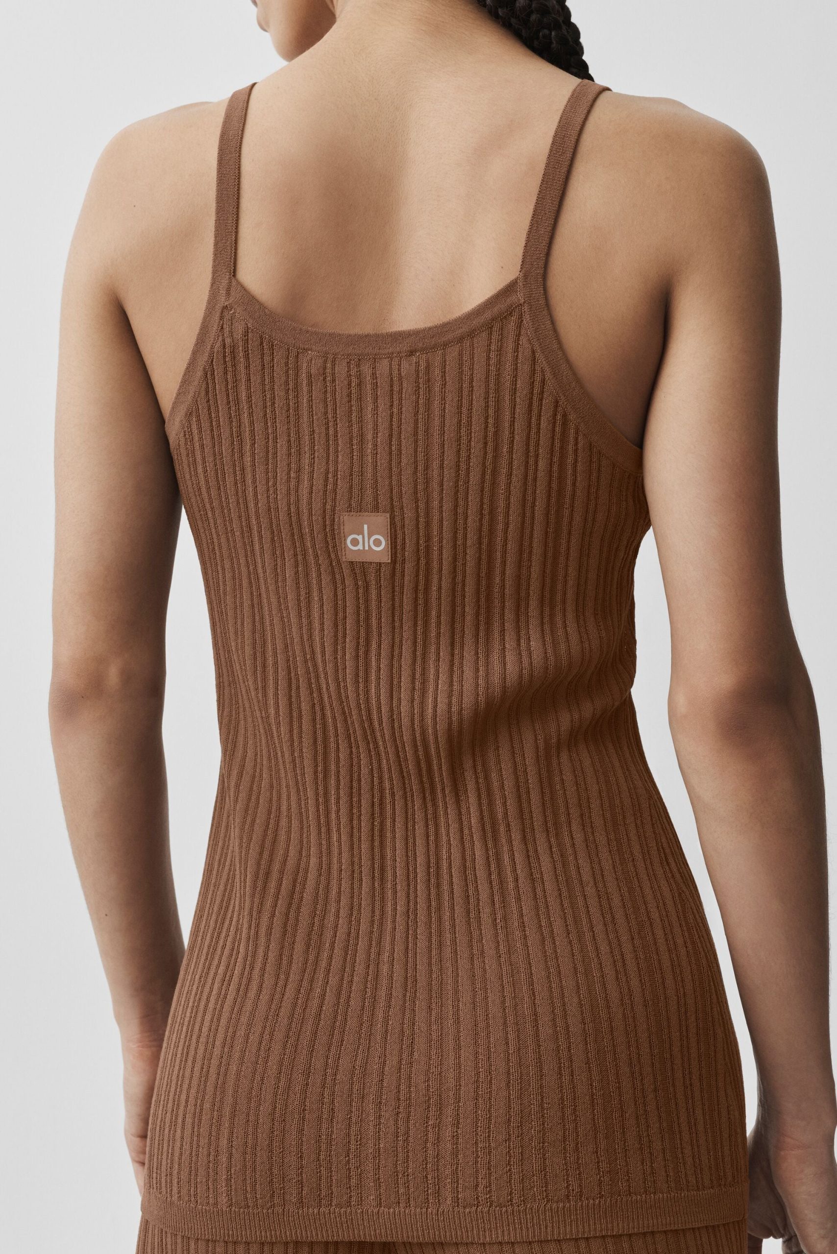 Sweater Sunlit Button Down Tank - Sun Kissed Brown - Image 3