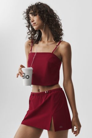 Cropped Connection Tank - Summer Romance Red