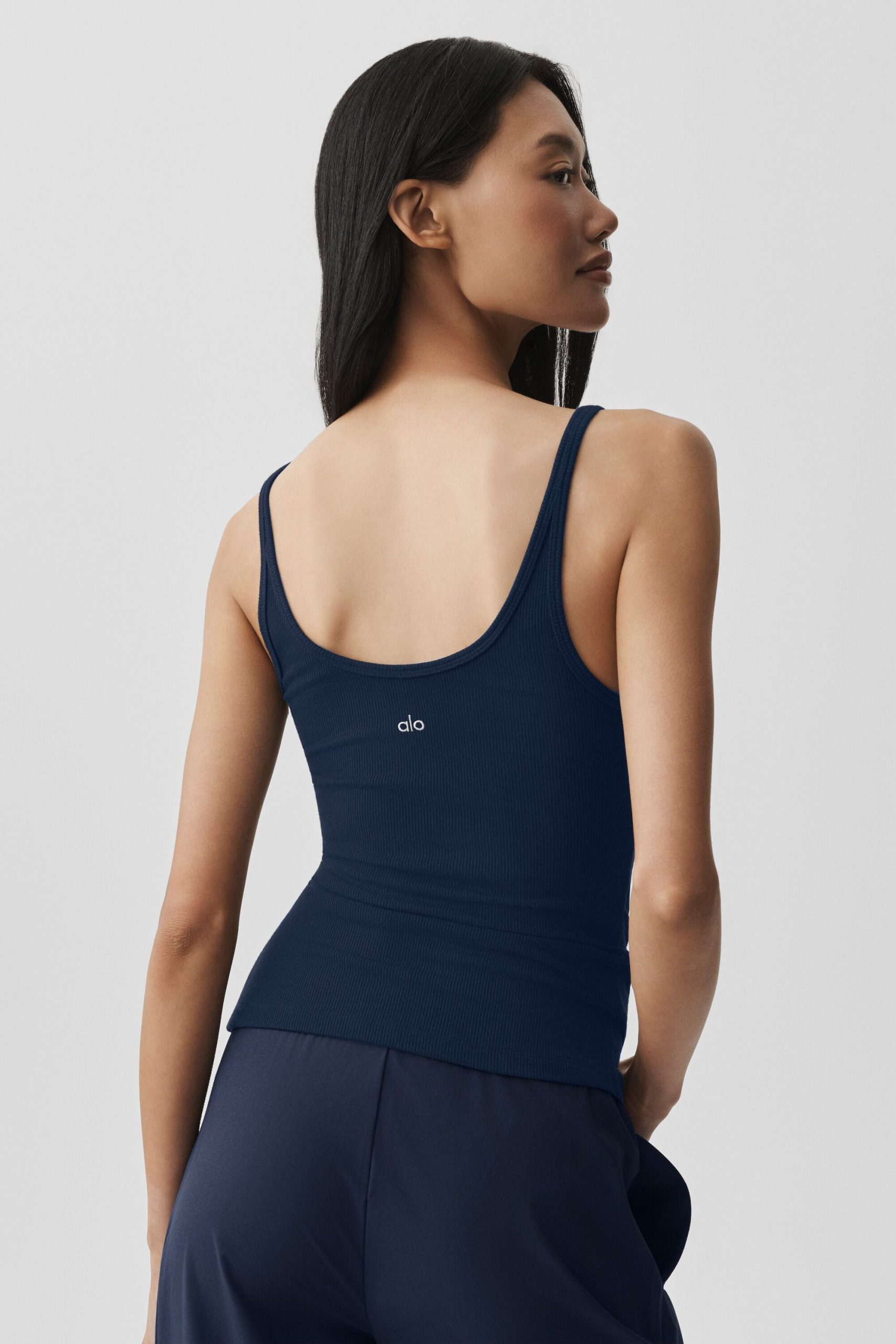 Ribbed Adore Tank - Navy - Image 3