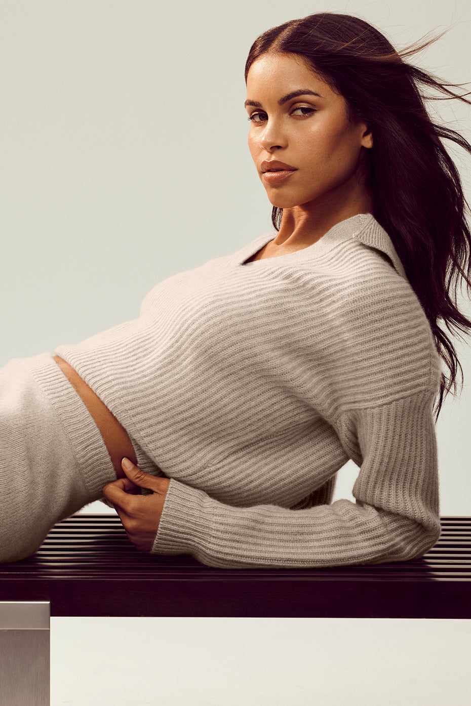 Cashmere Northstar Polo - Oat Heather - Image 3