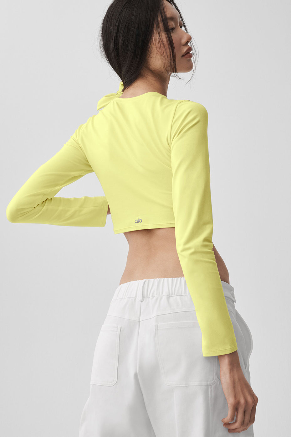 Alosoft Crop Finesse Long Sleeve - Sunshine - Image 2
