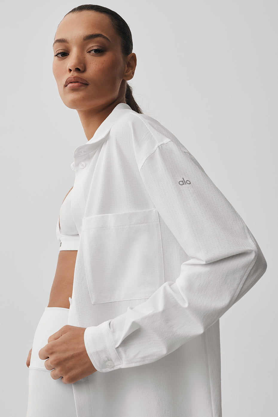 Dreamscape Button Down Long Sleeve - White - Image 4