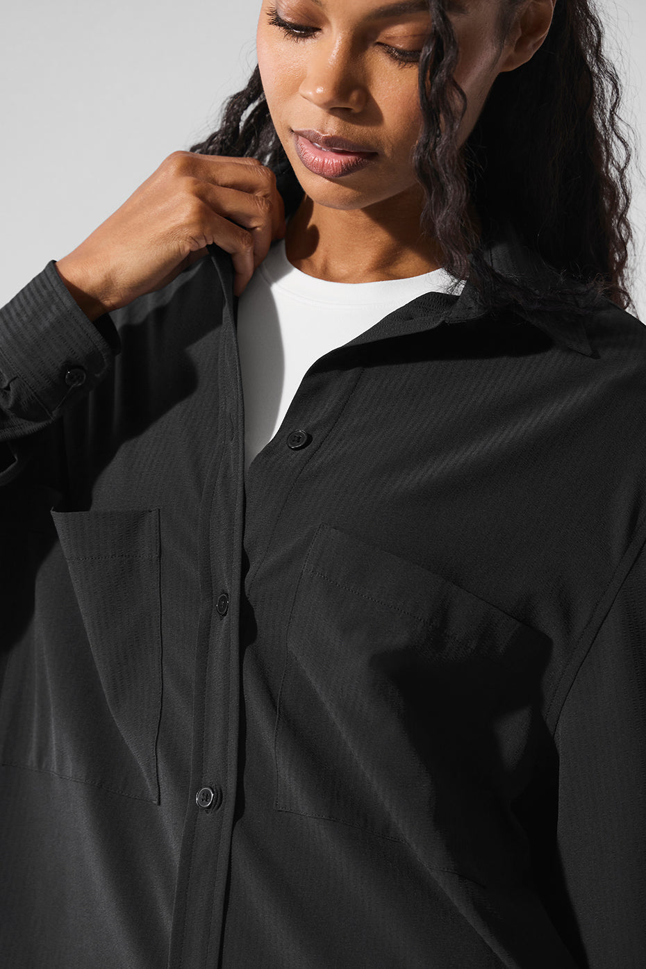 Dreamscape Button Down Long Sleeve - Black - Image 3