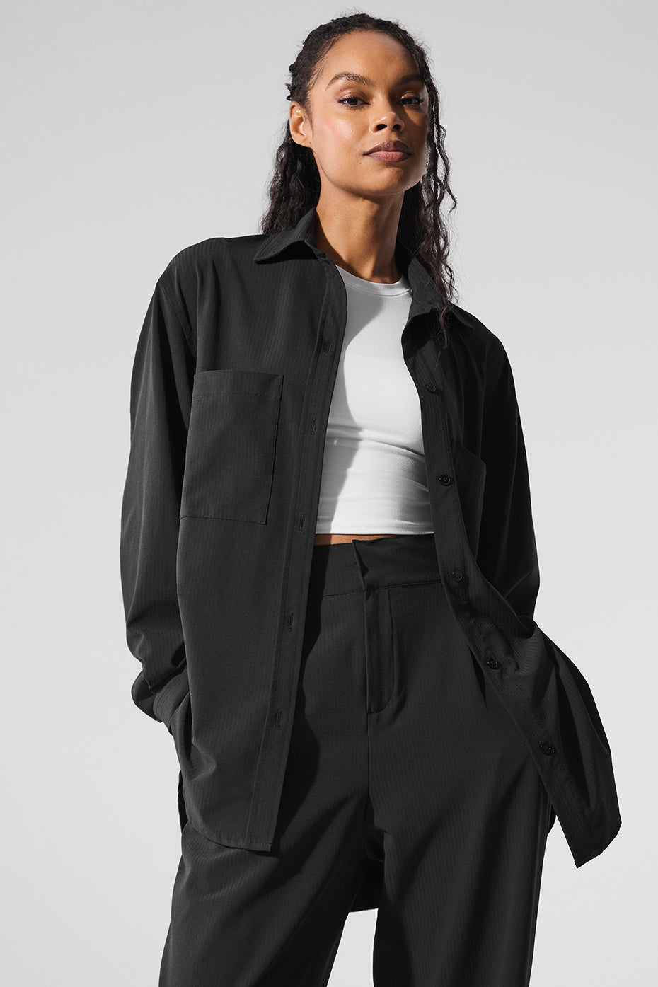 Dreamscape Button Down Long Sleeve - Black - Image 4