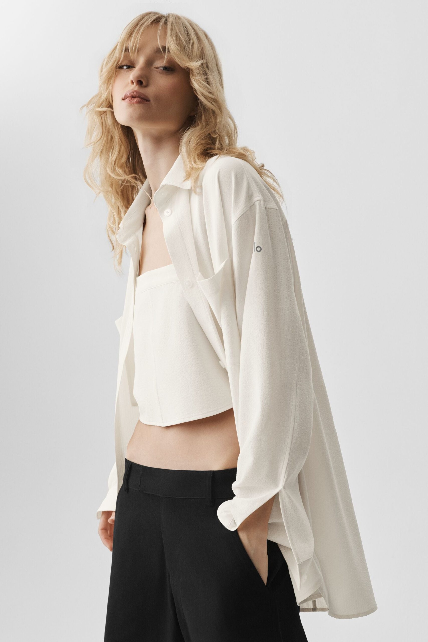 Dreamscape Button Down Long Sleeve - Ivory - Image 5