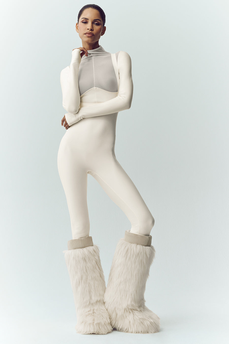 Airlift Winter Warm Mesh Ski Time Long Sleeve - Ivory - Image 4