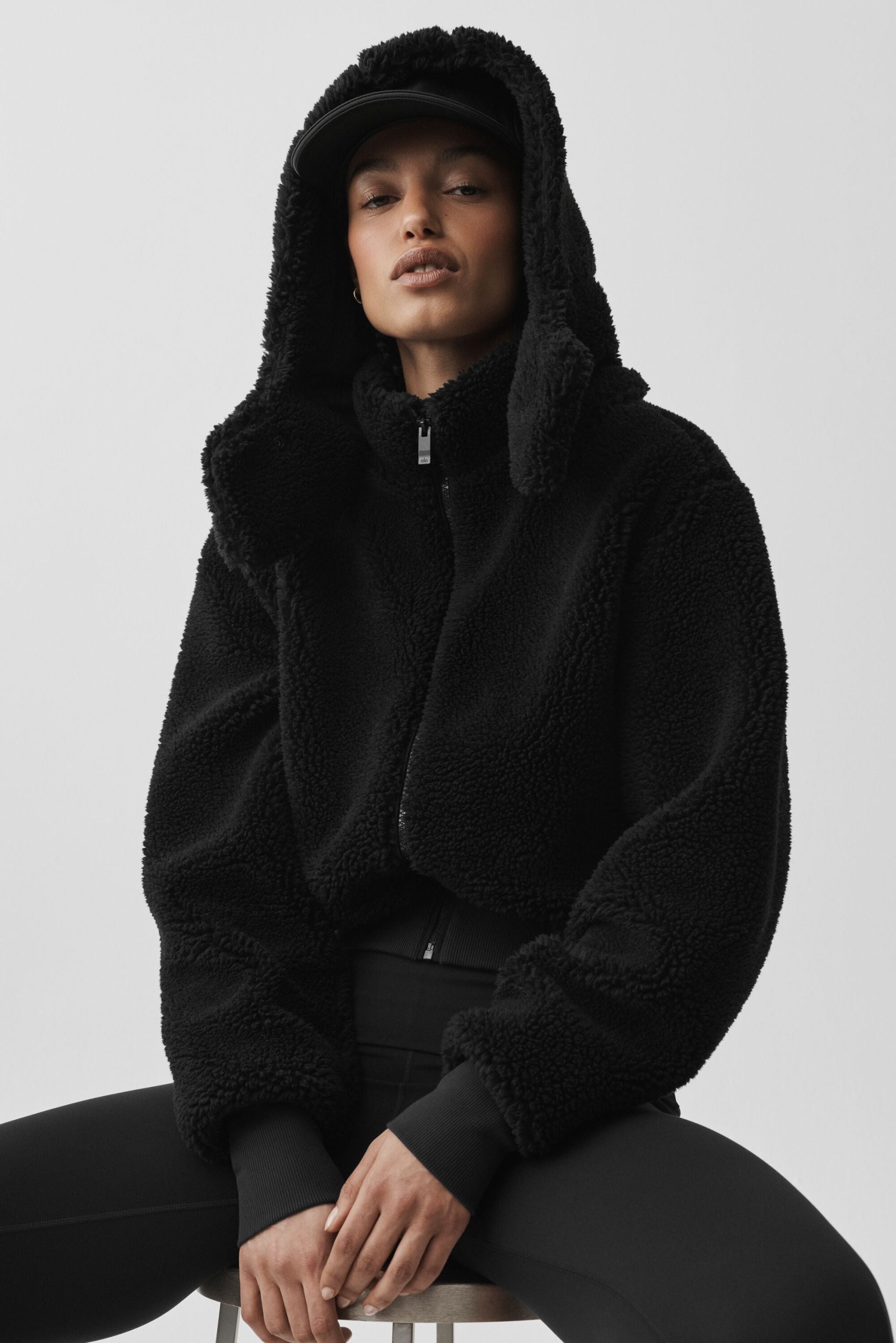 Foxy Sherpa Jacket - Black - Image 3