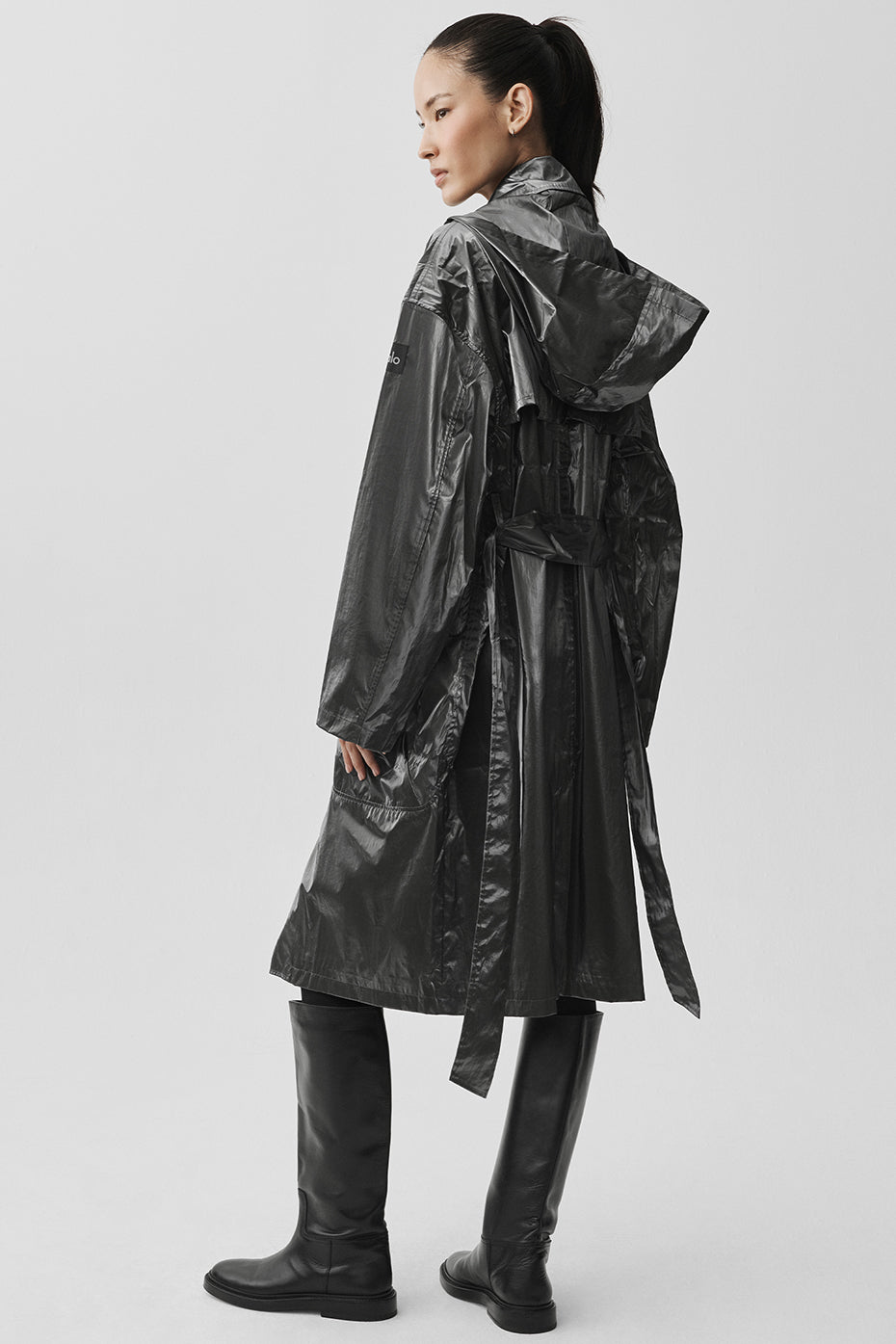 Metallic Break Line Trench - Silver Metallic - Image 2