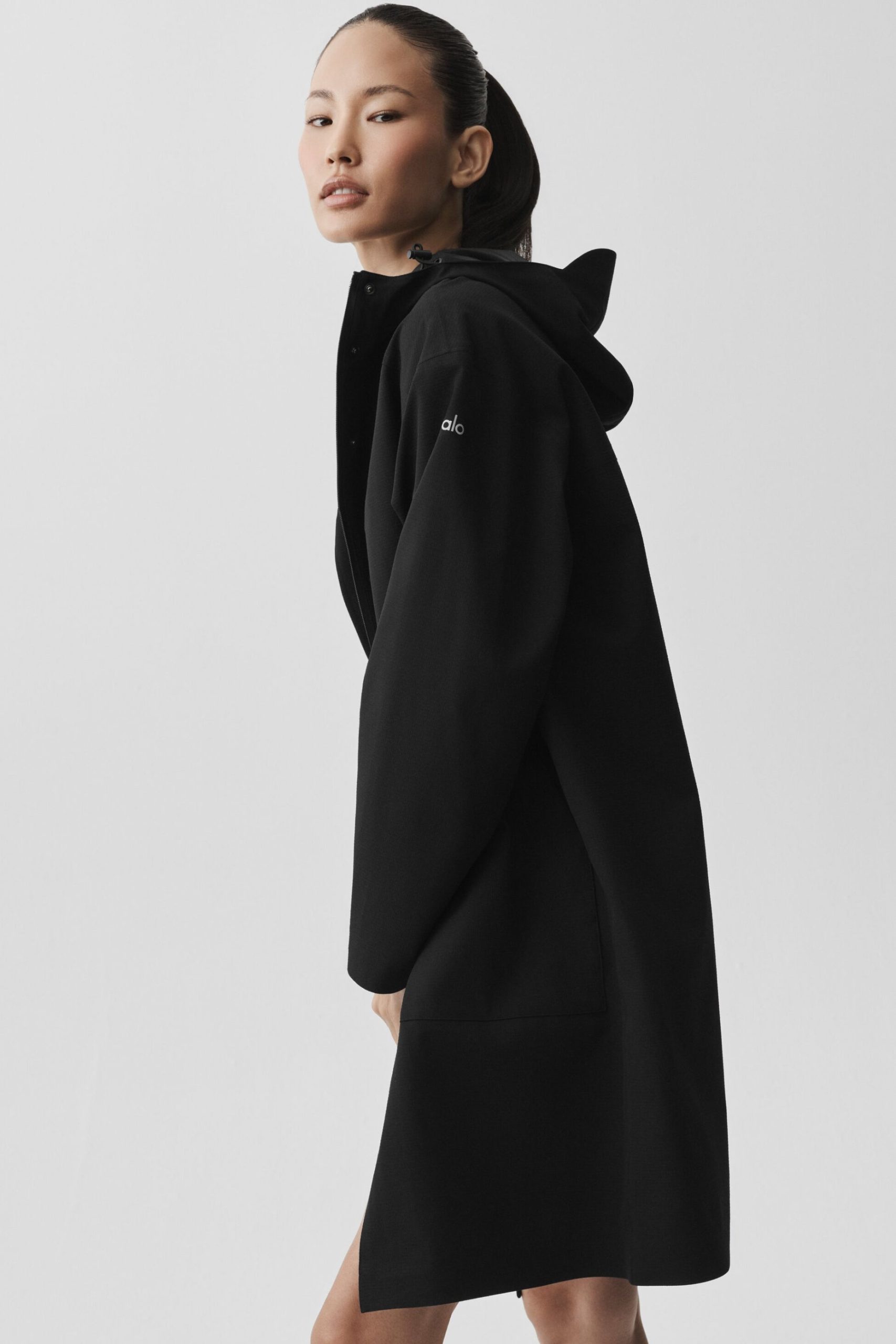Rain Or Shine Long Coat - Black - Image 4