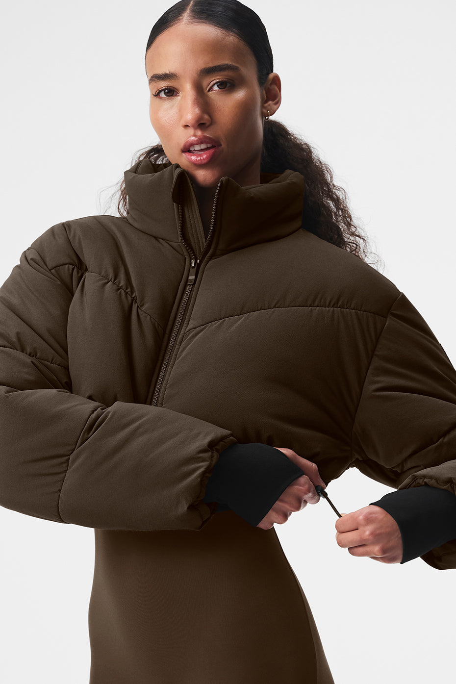 Main Act Corset Puffer - Espresso/Black - Image 2