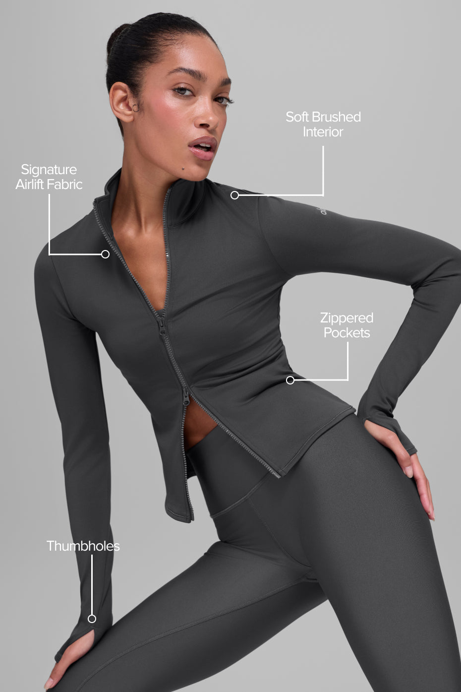 Airlift Winter Warm Radiant Full-Zip Jacket - Anthracite - Image 2