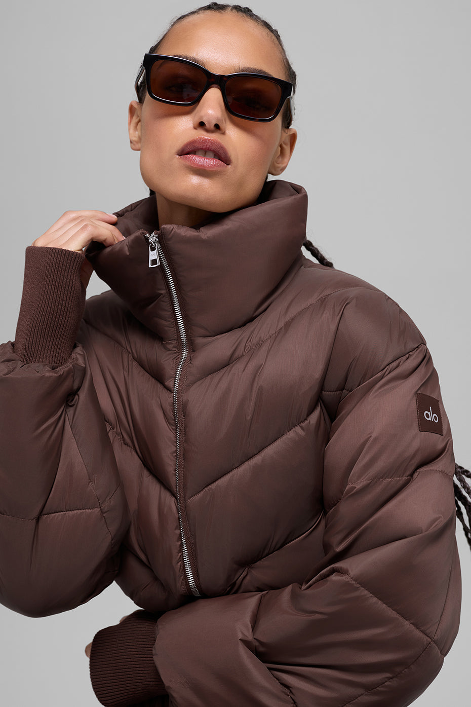 Cropped Atmosphere Puffer - Brownstone - Image 3
