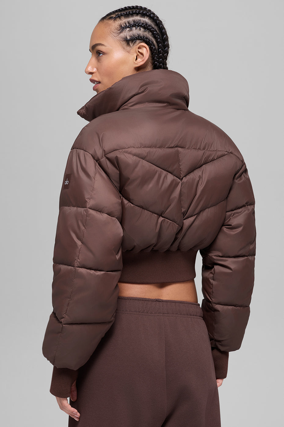 Cropped Atmosphere Puffer - Brownstone - Image 2