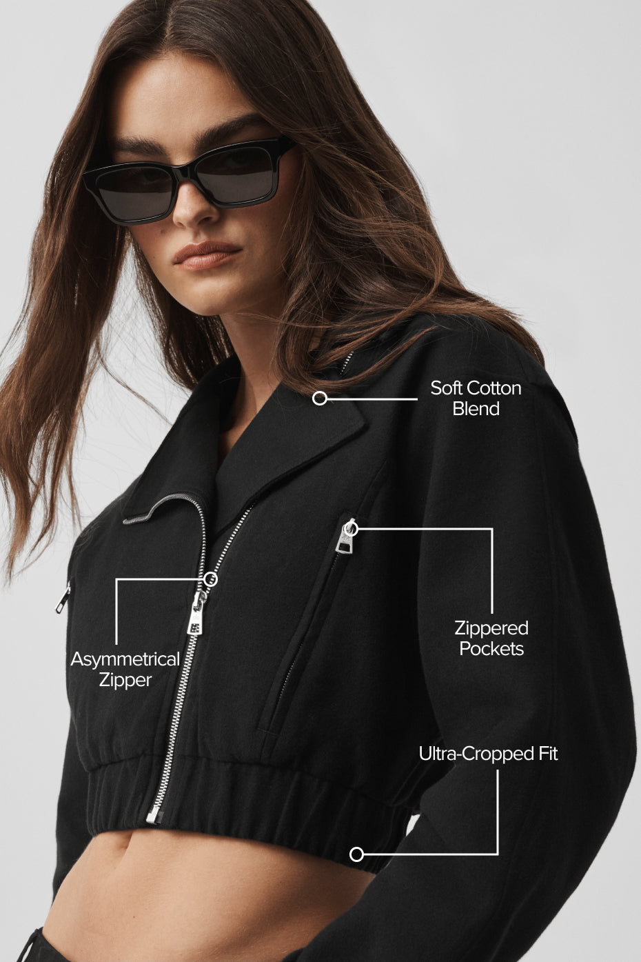 Cropped Cosmopolitan Jacket - Black - Image 2