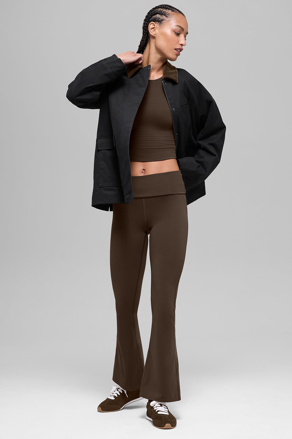 Twill Barn Jacket - Black/Espresso - Image 5