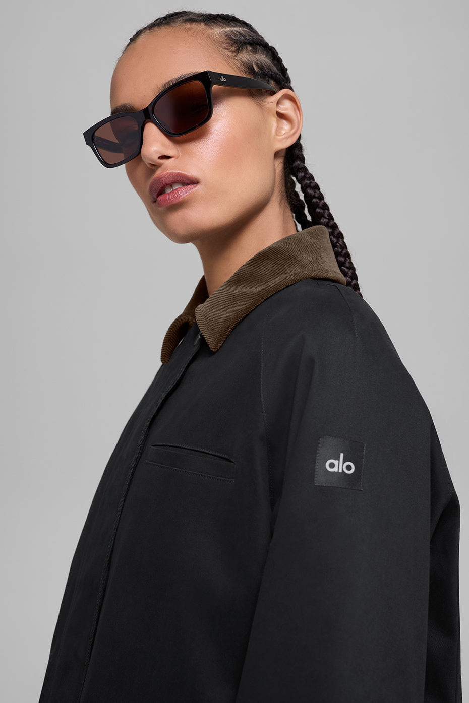 Twill Barn Jacket - Black/Espresso - Image 4