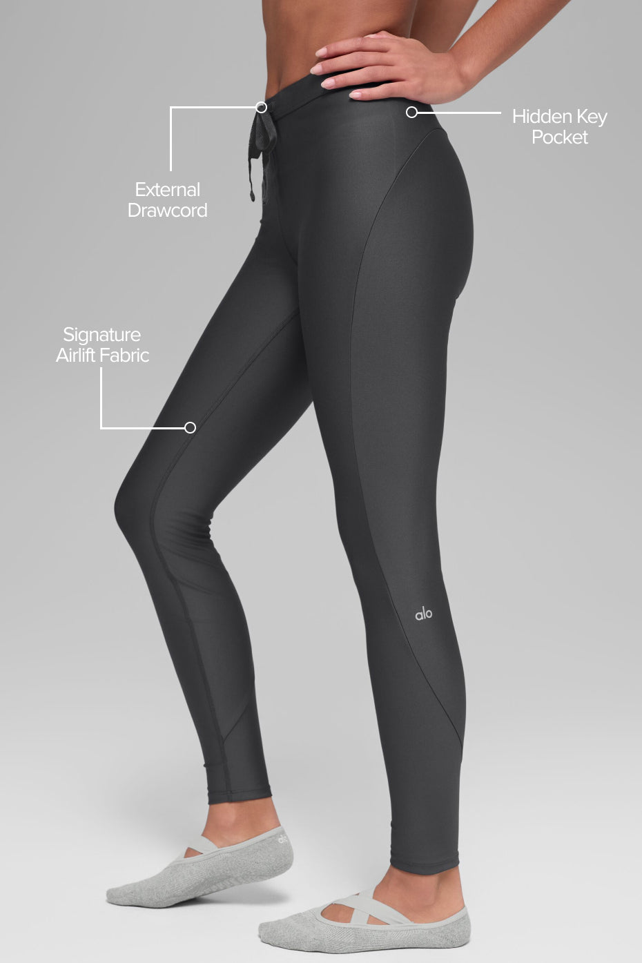Airlift High-Waist Light Speed Legging - Anthracite - Image 2