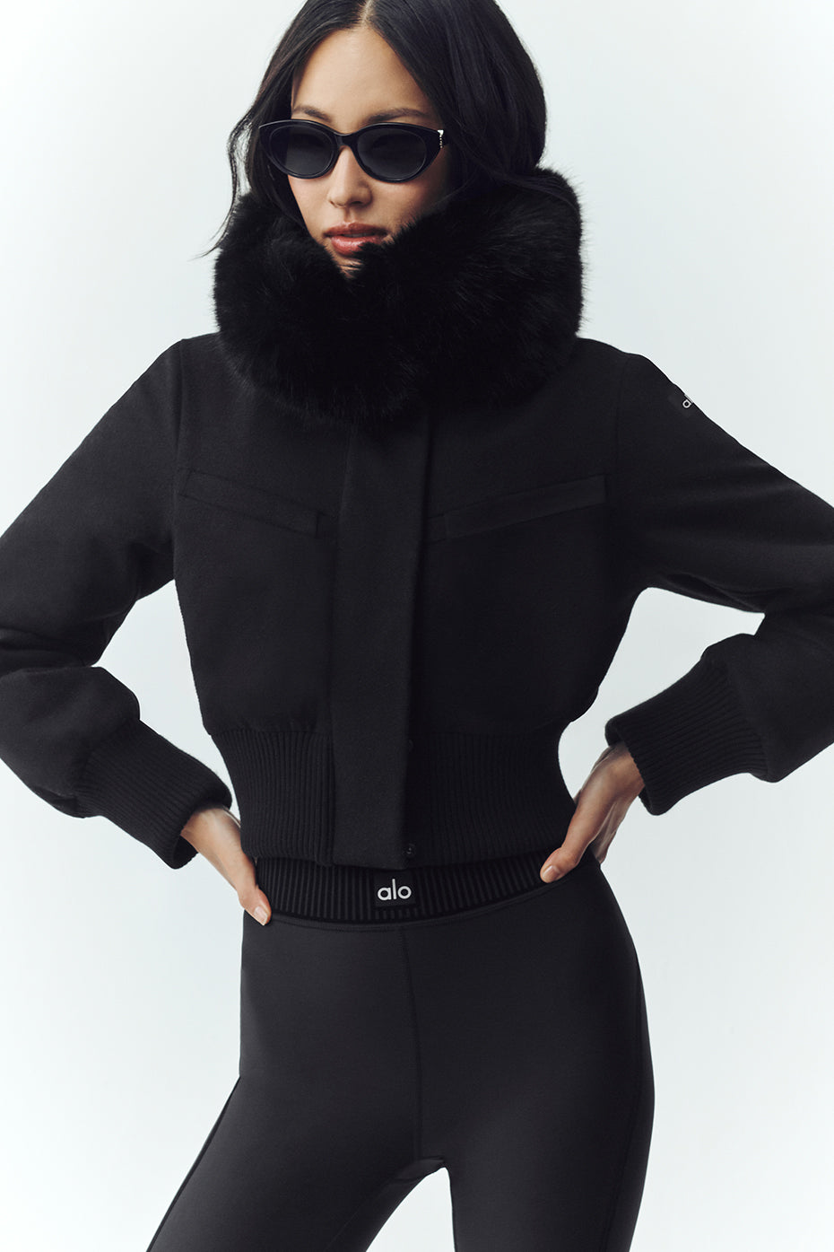 Wool Blend Bunny Slope Jacket - Black - Image 2