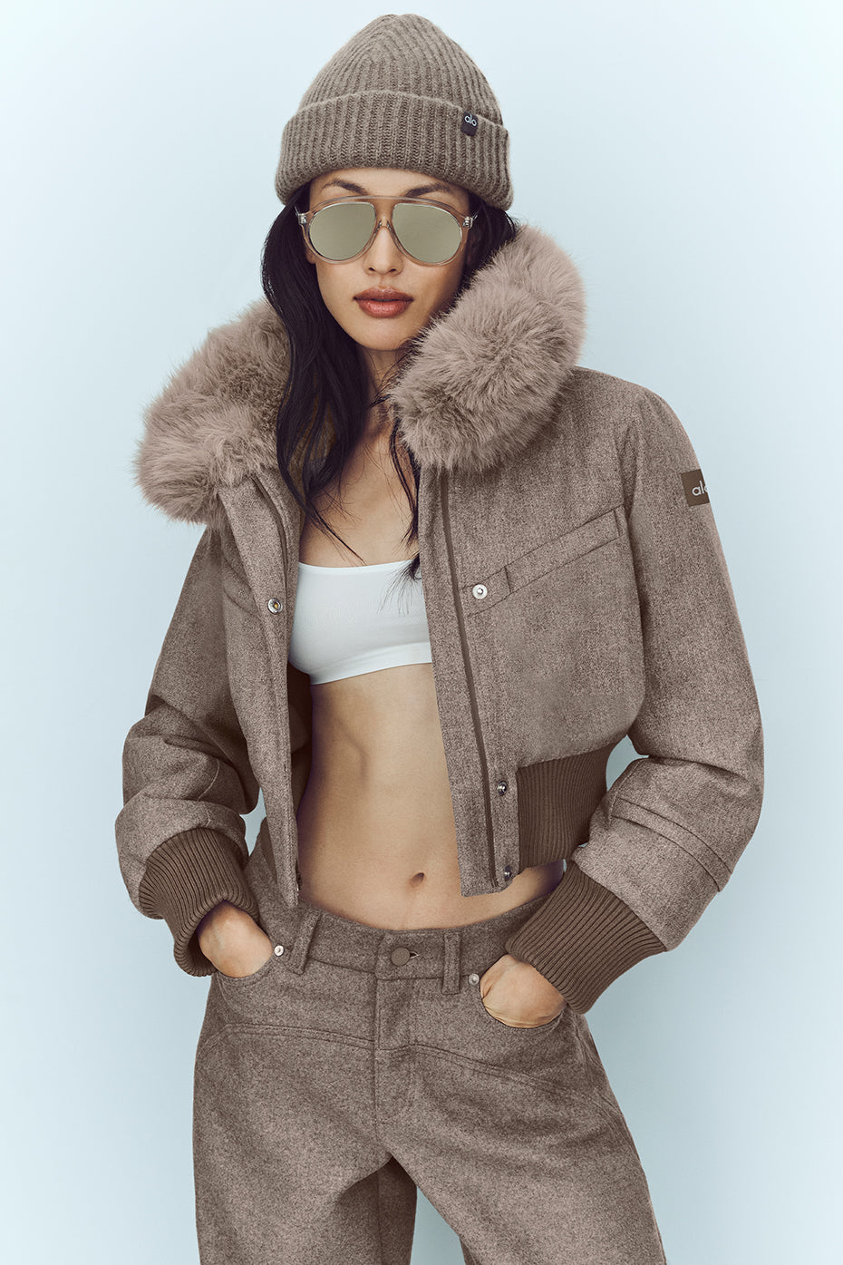 Wool Blend Bunny Slope Jacket - Alpine Cocoa Heather - Image 4