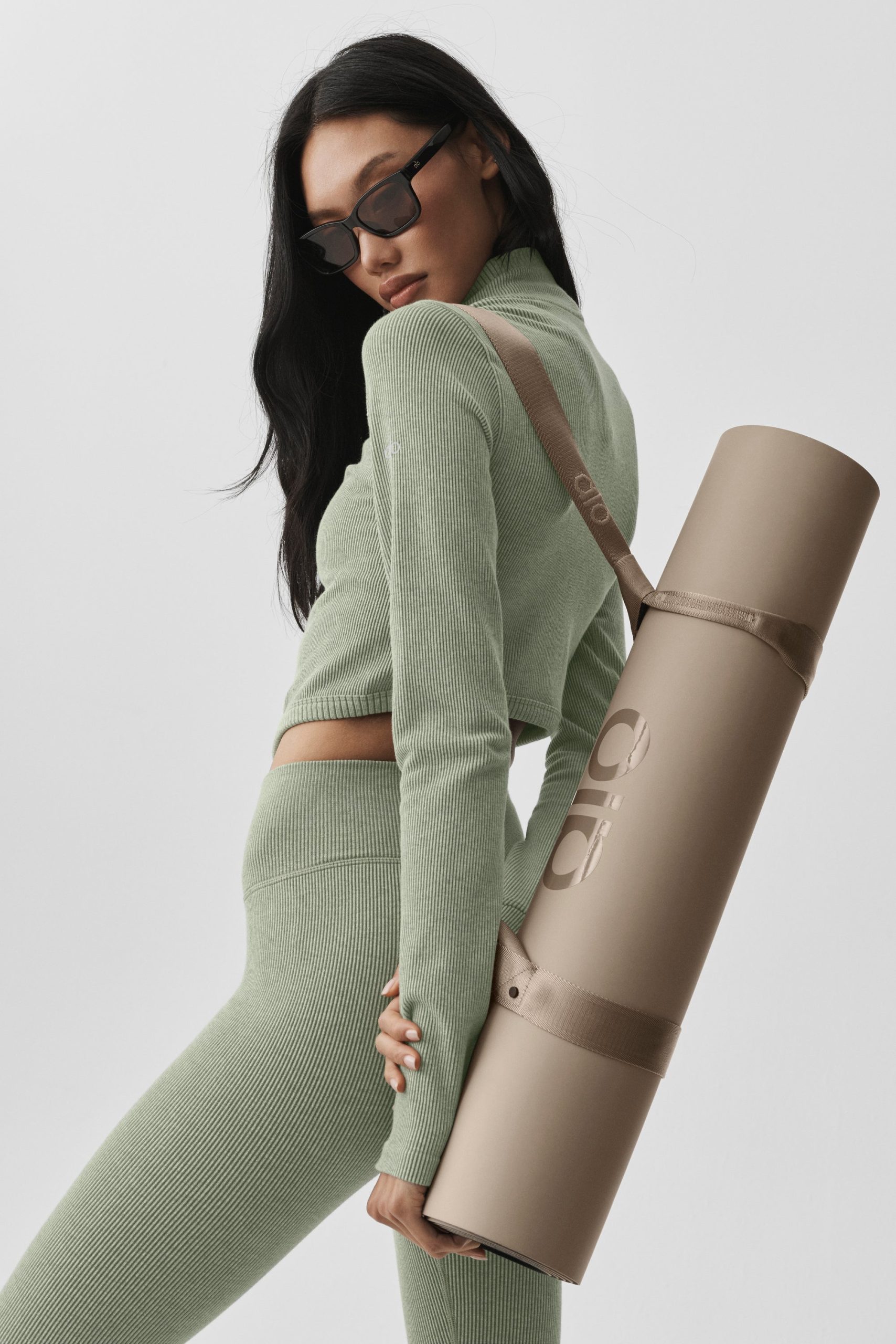 Seamless Two Tone Rib Jacket - Dune Grass Heather - Image 4