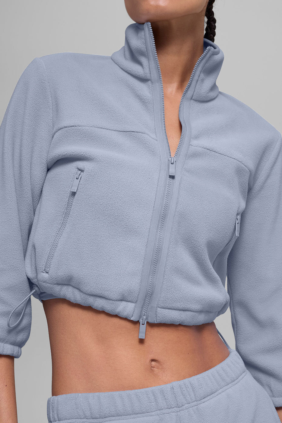 Polar Fleece Retreat Cropped Jacket - Winter Frost - Image 4