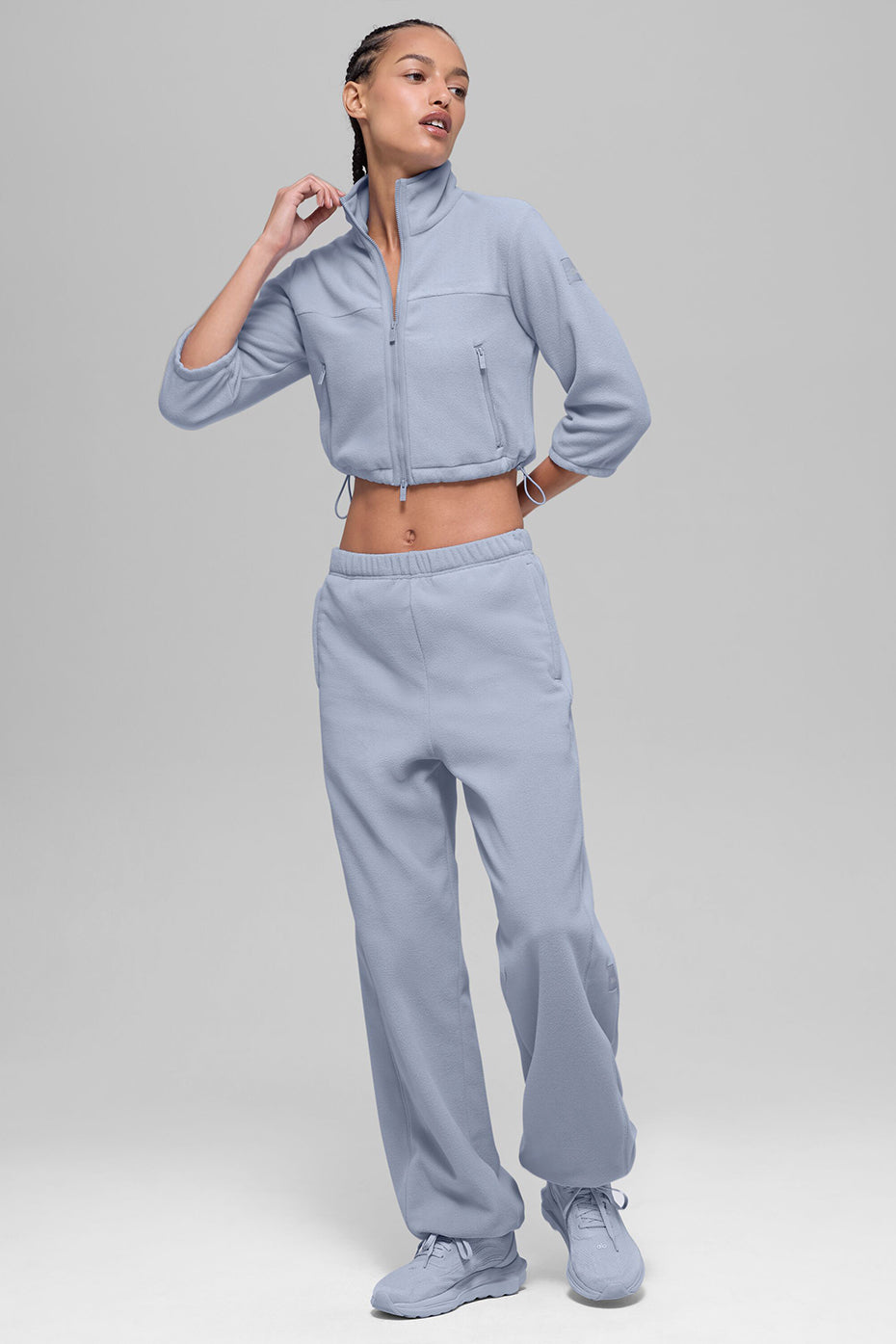 Polar Fleece Retreat Cropped Jacket - Winter Frost - Image 5