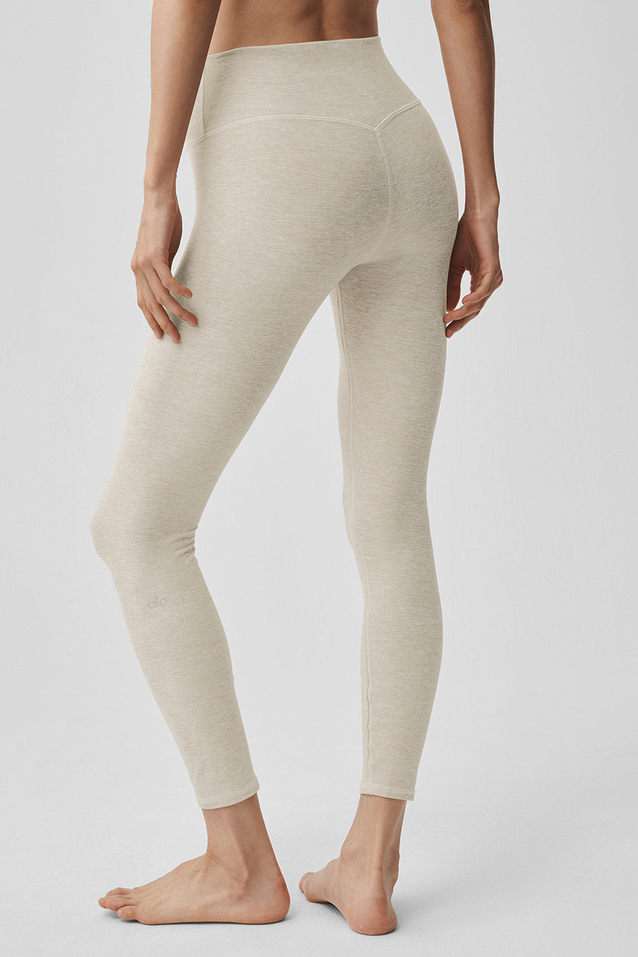 Alosoft High-Waist 7/8 Highlight Legging - Oatmeal Heather - Image 2