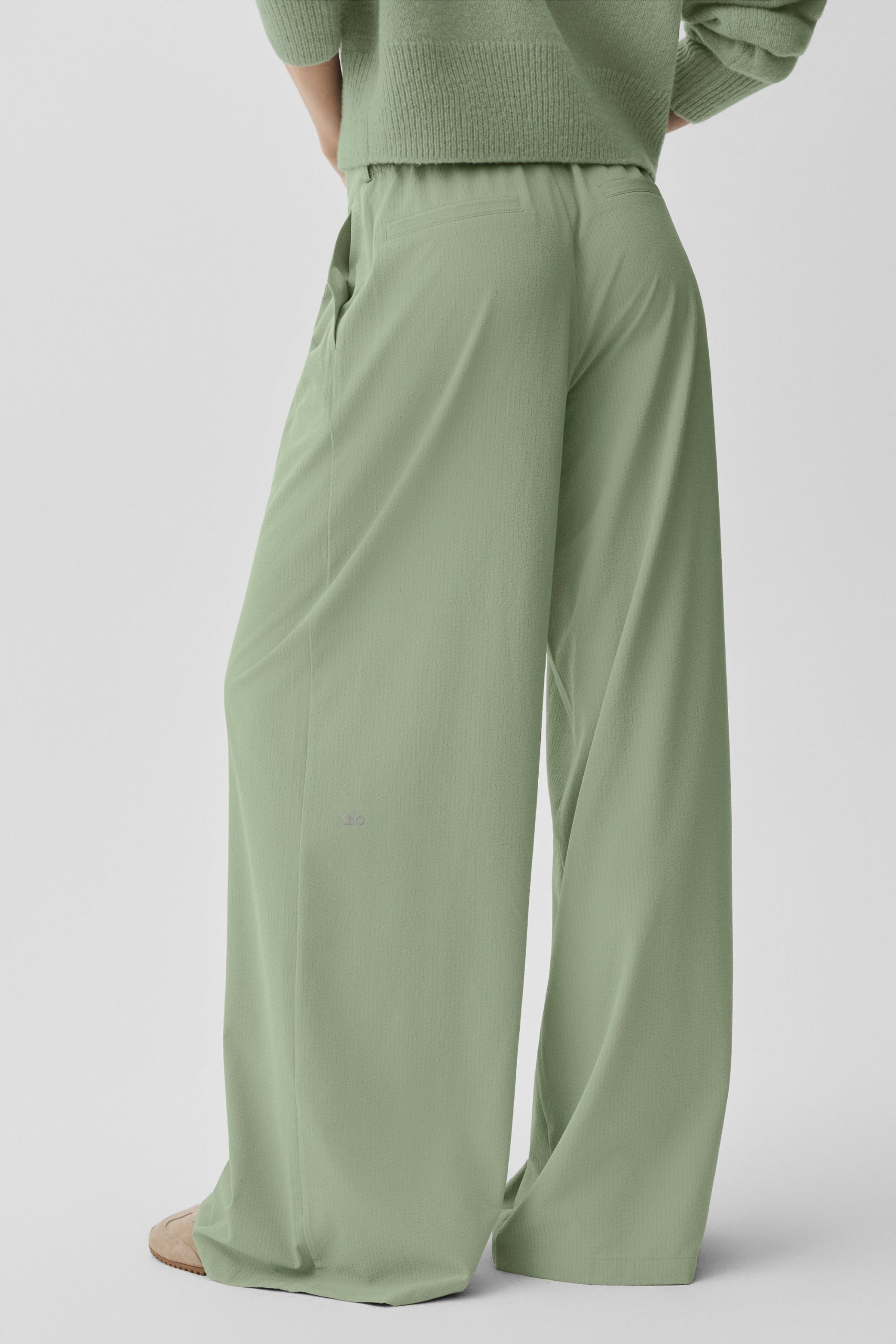 High-Waist Dreamscape Trouser (Long) - Dune Grass - Image 4