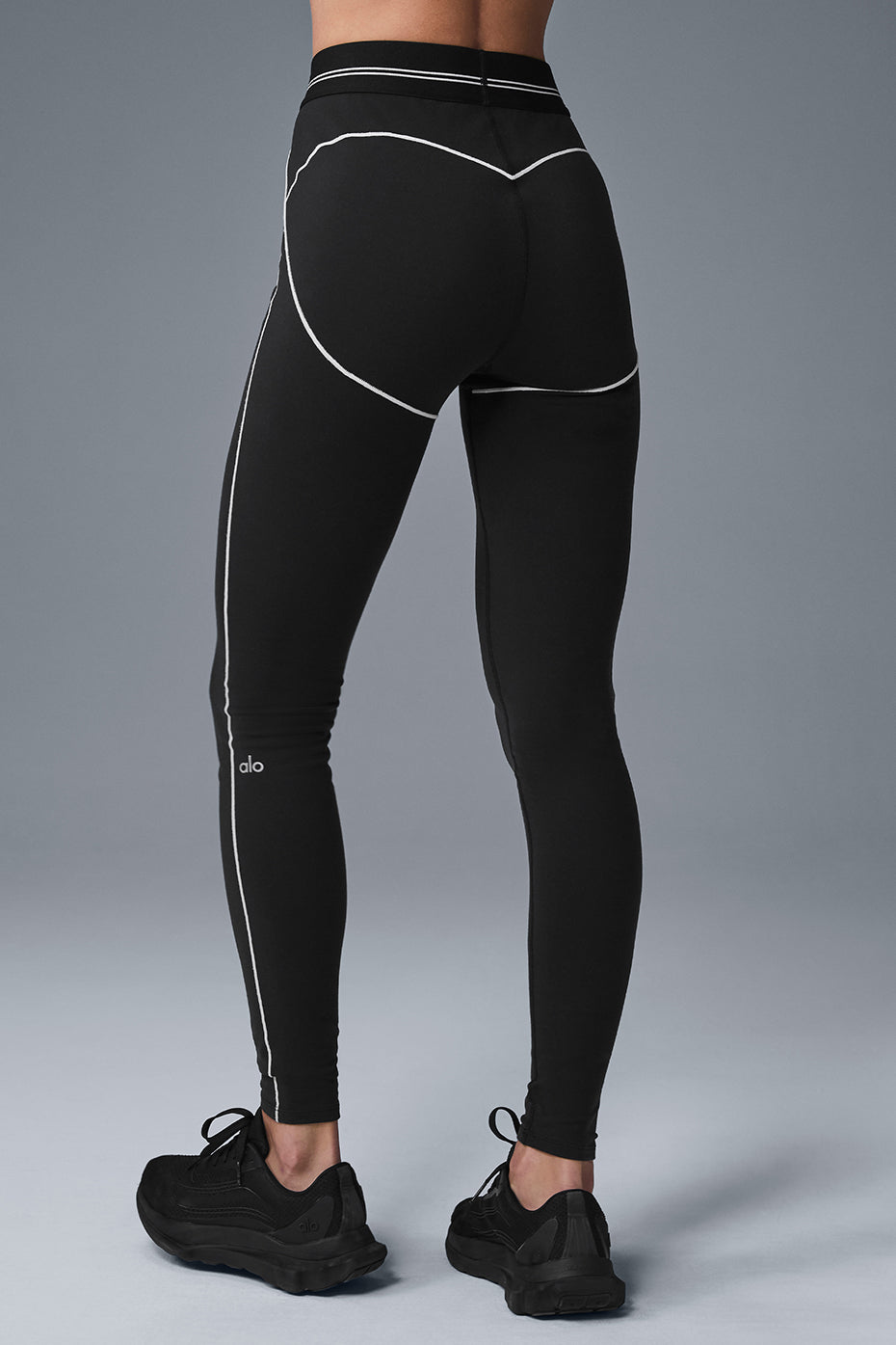 Airbrush High-Waist Heart Throb Legging - Black/White - Image 5