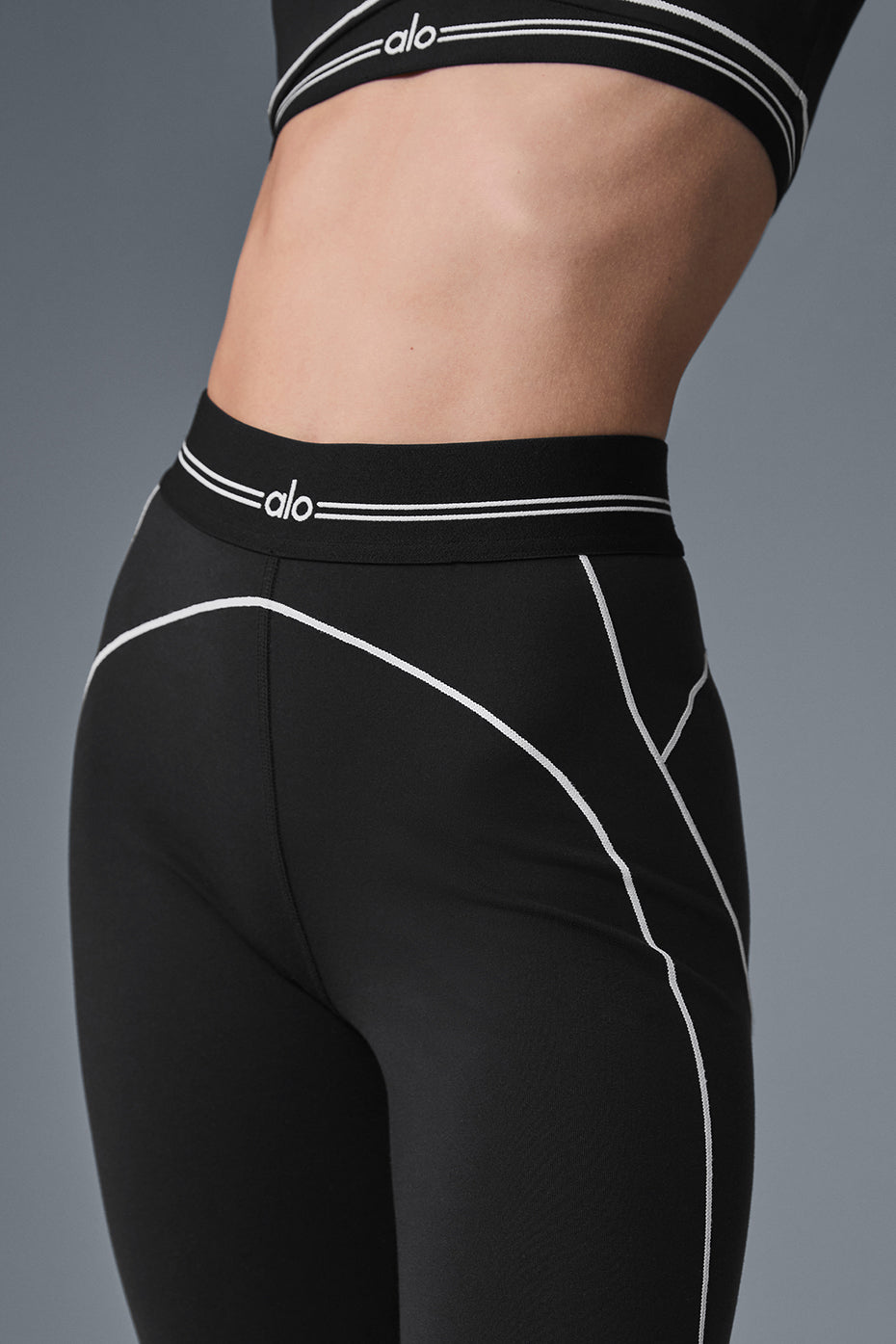 Airbrush High-Waist Heart Throb Legging - Black/White - Image 6