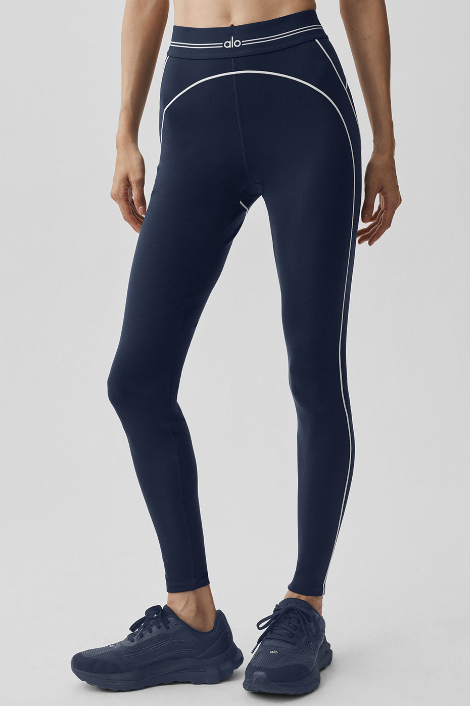 Airbrush High-Waist Heart Throb Legging - Navy/White - Image 3