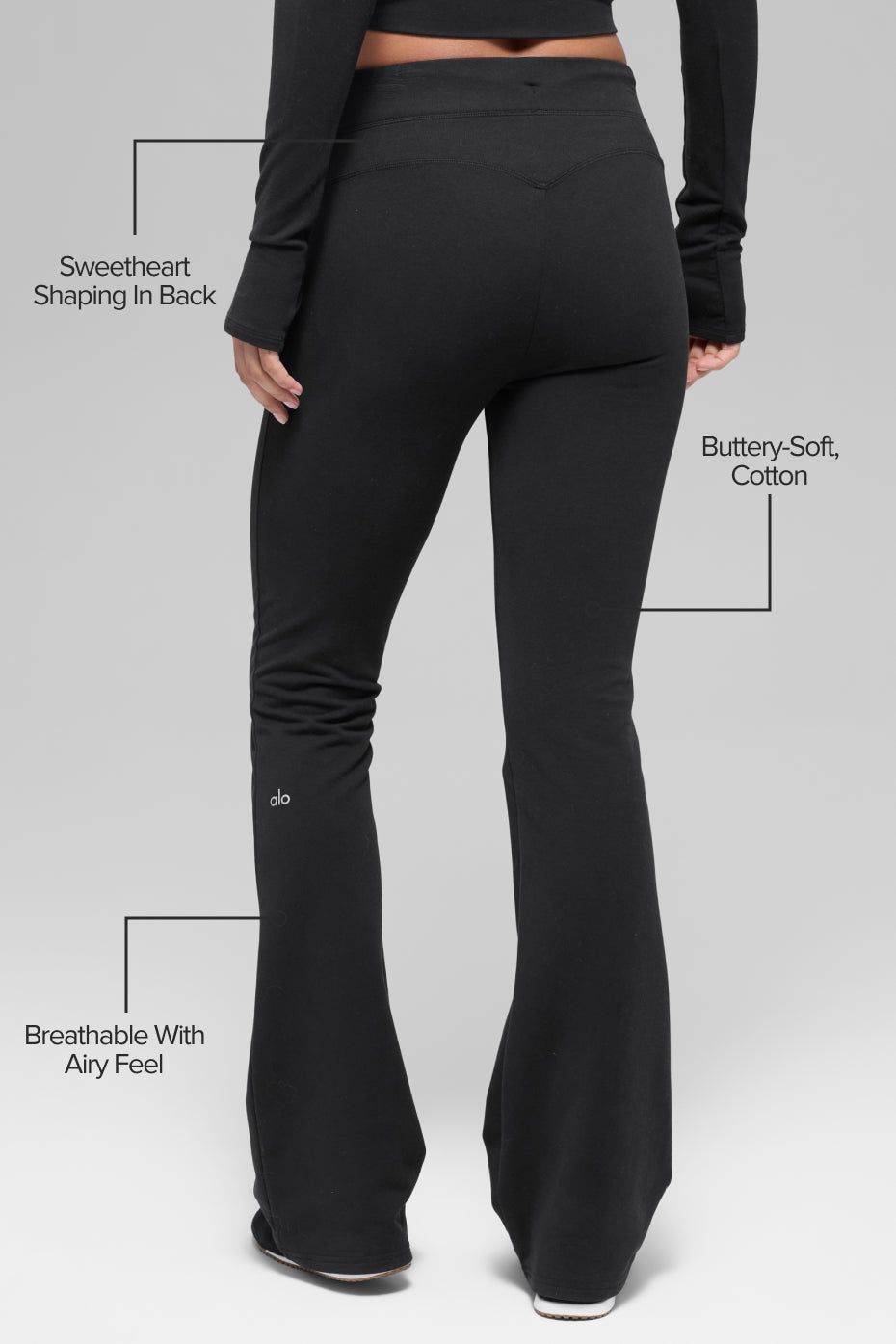 Sway Bootcut Sweatpant - Black - Image 2