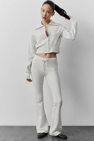 Sway Bootcut Sweatpant - White Heather