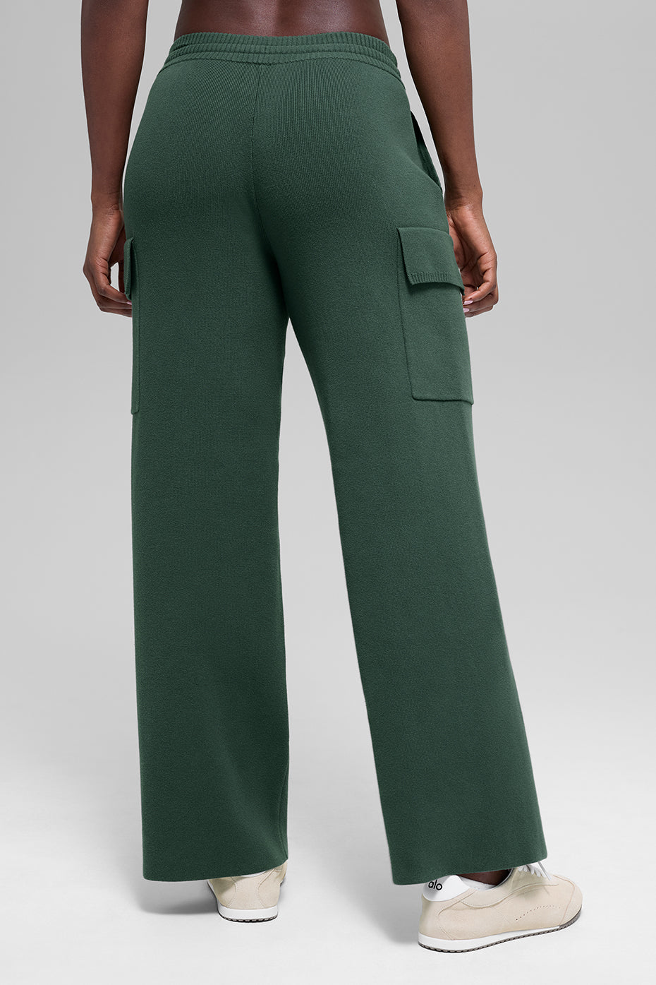 Scholar Knit High-Waist Cargo Pant - Clover Green - Image 2