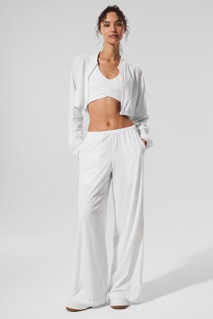 Breezy Wide Leg Pant (Long) - White