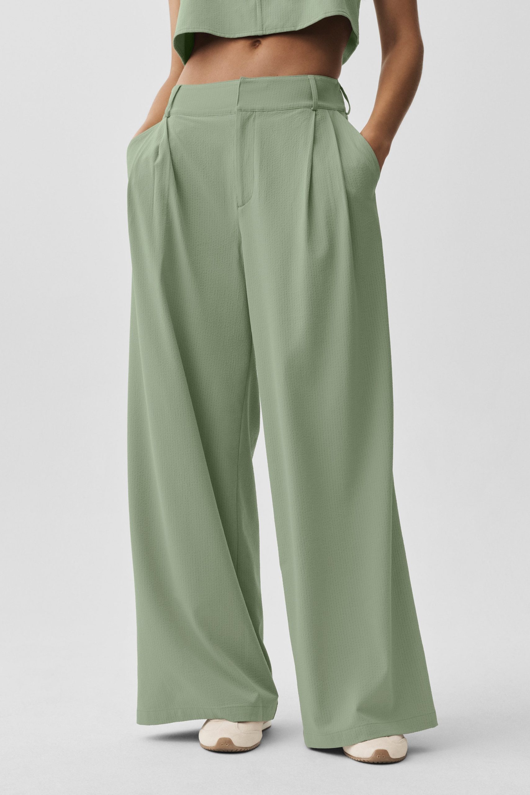 High-Waist Dreamscape Trouser (Regular) - Dune Grass - Image 3