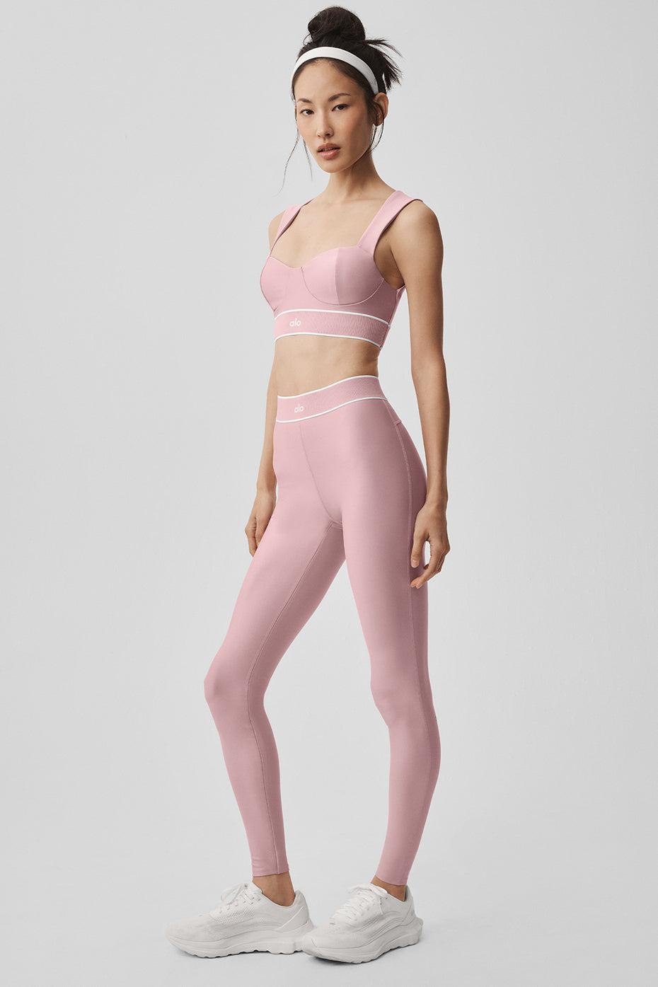 Airlift High-Waist Alignment Legging - Vintage Pink/White - Image 6