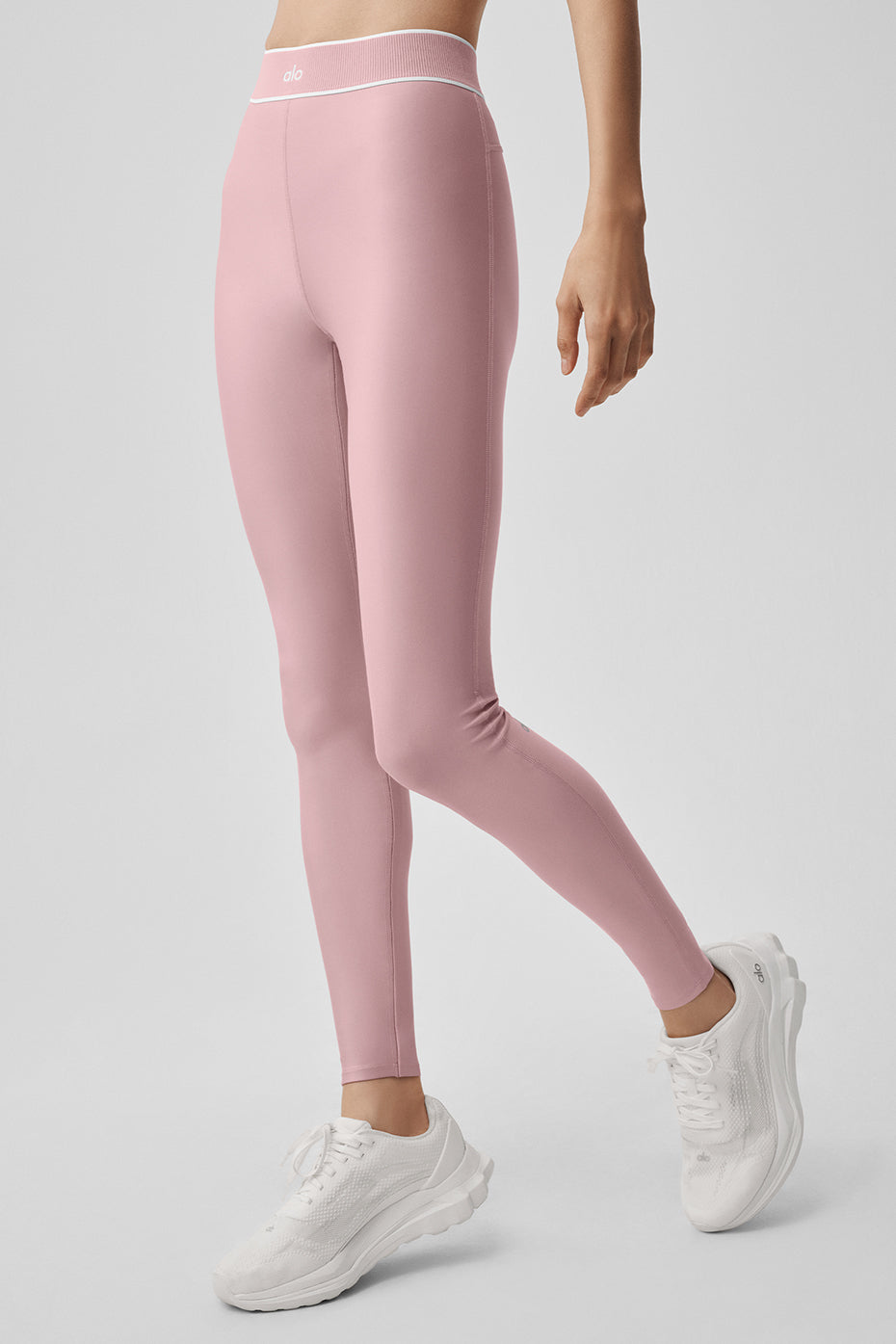 Airlift High-Waist Alignment Legging - Vintage Pink/White - Image 4