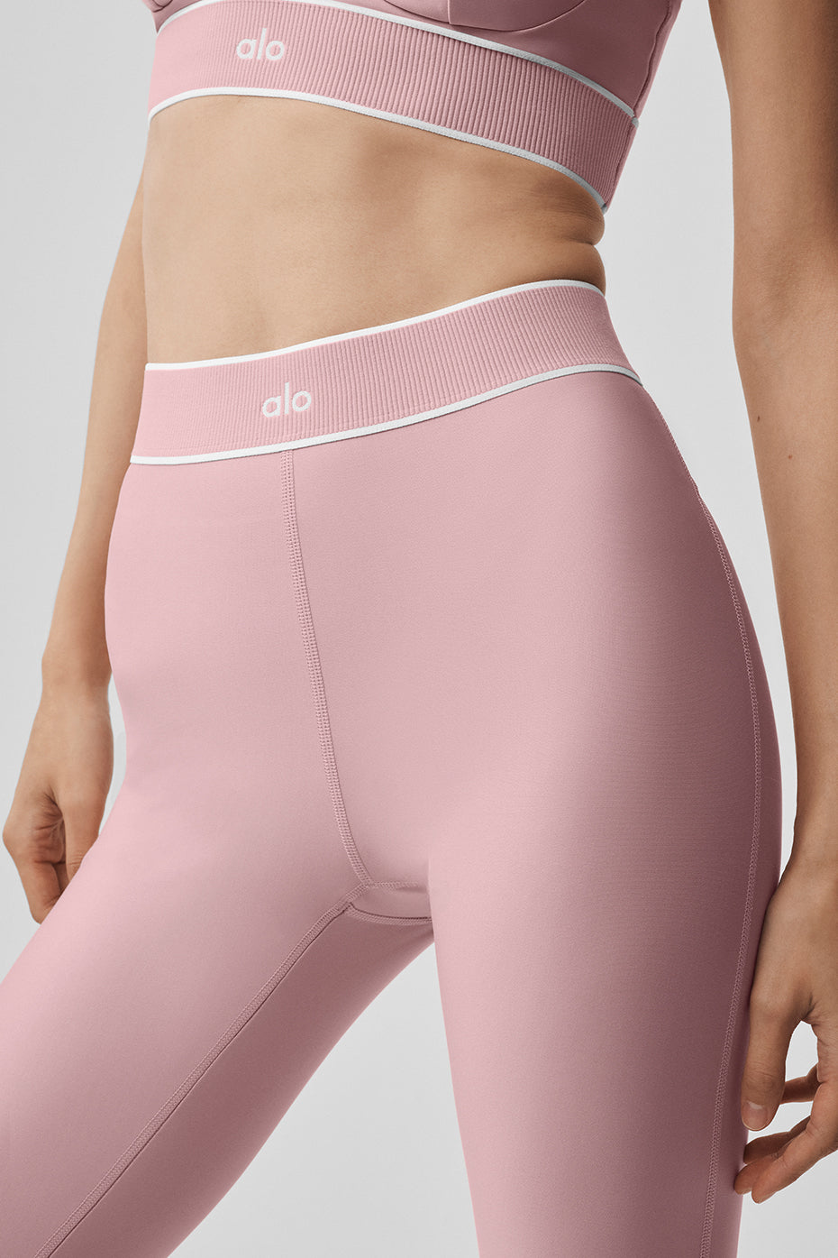 Airlift High-Waist Alignment Legging - Vintage Pink/White - Image 5