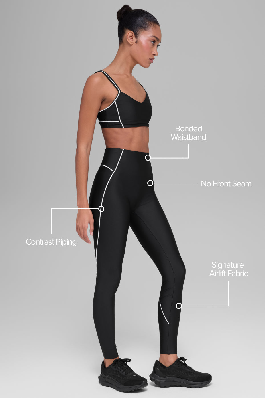 Airlift High-Waist Haven Legging - Black/White - Image 2
