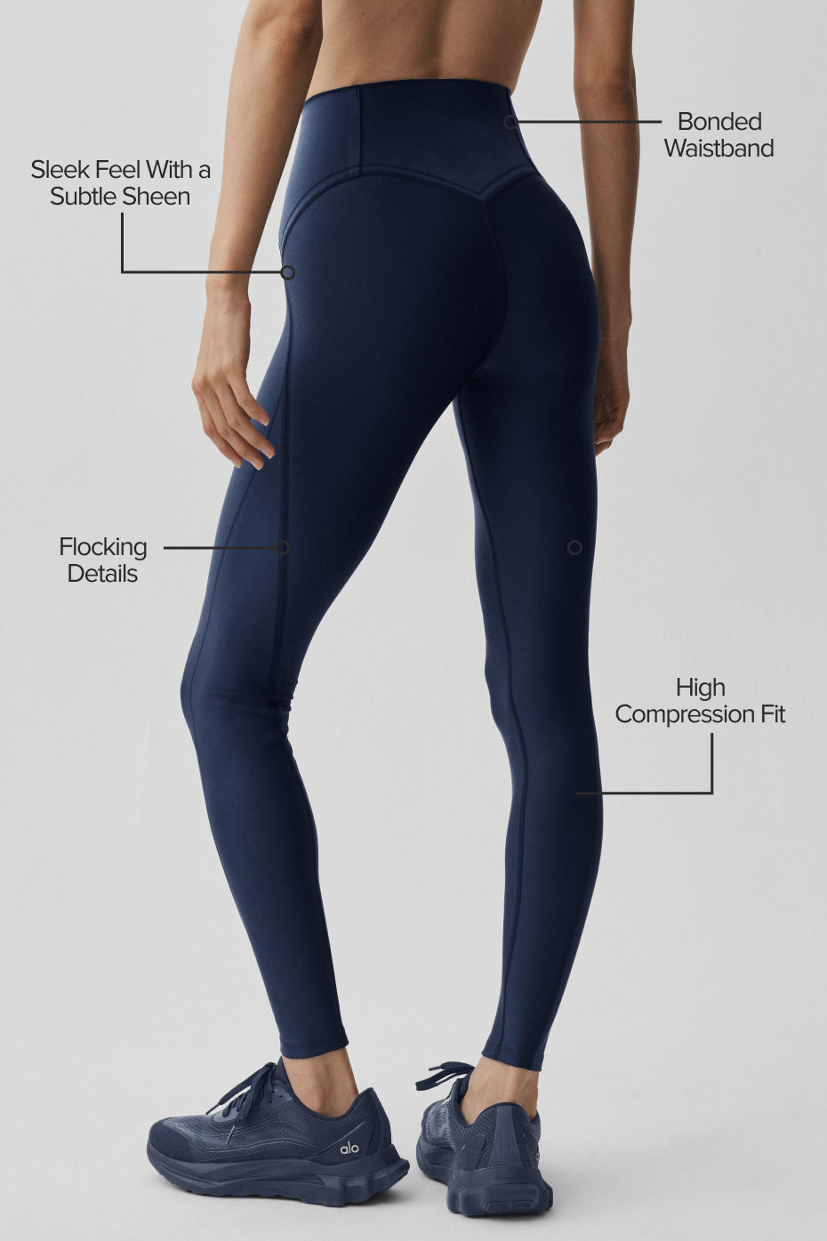 Airlift High-Waist Top-Notch Legging - Navy - Image 2