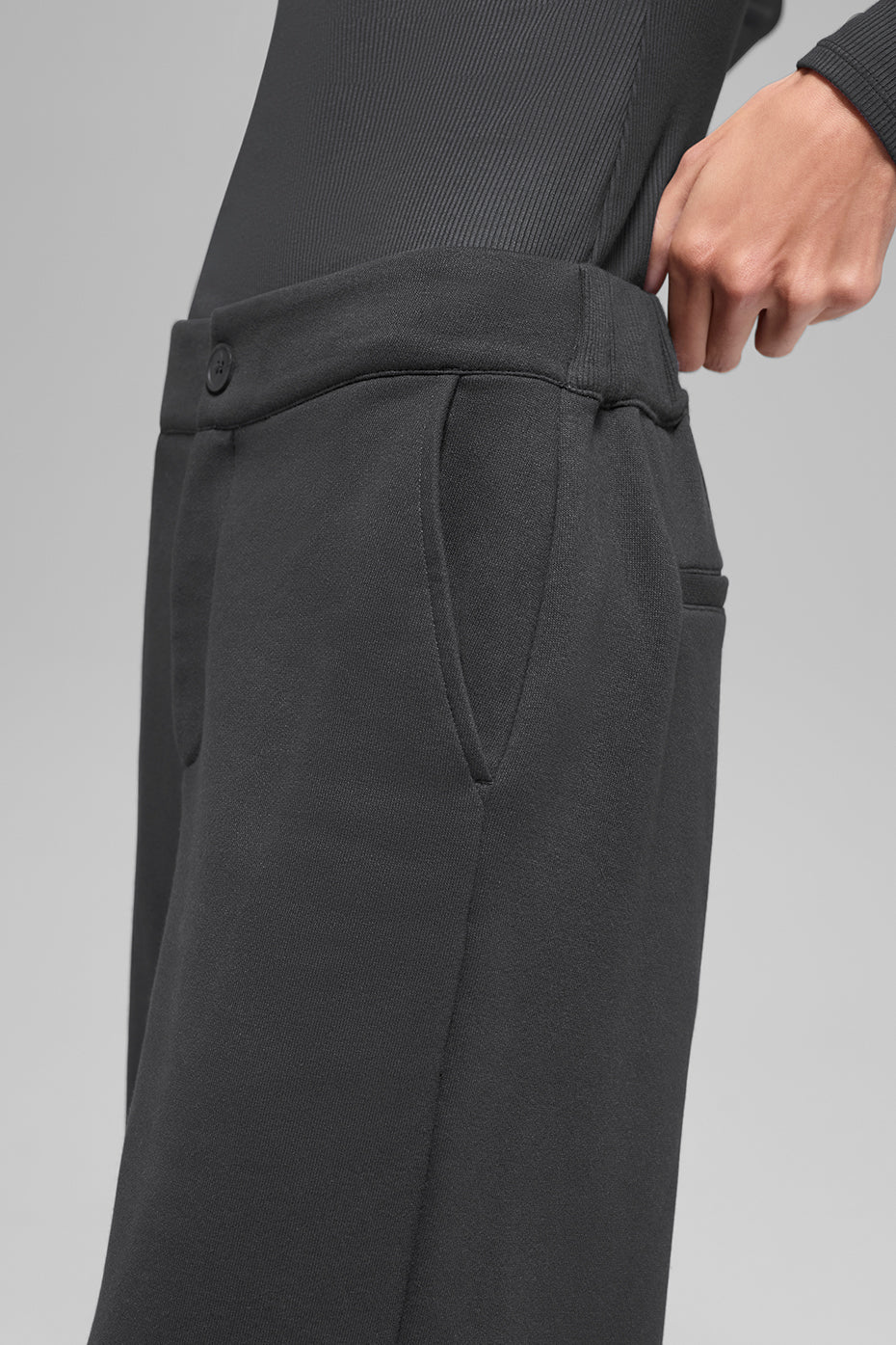 High-Waist Sweatpant Trouser - Anthracite - Image 3