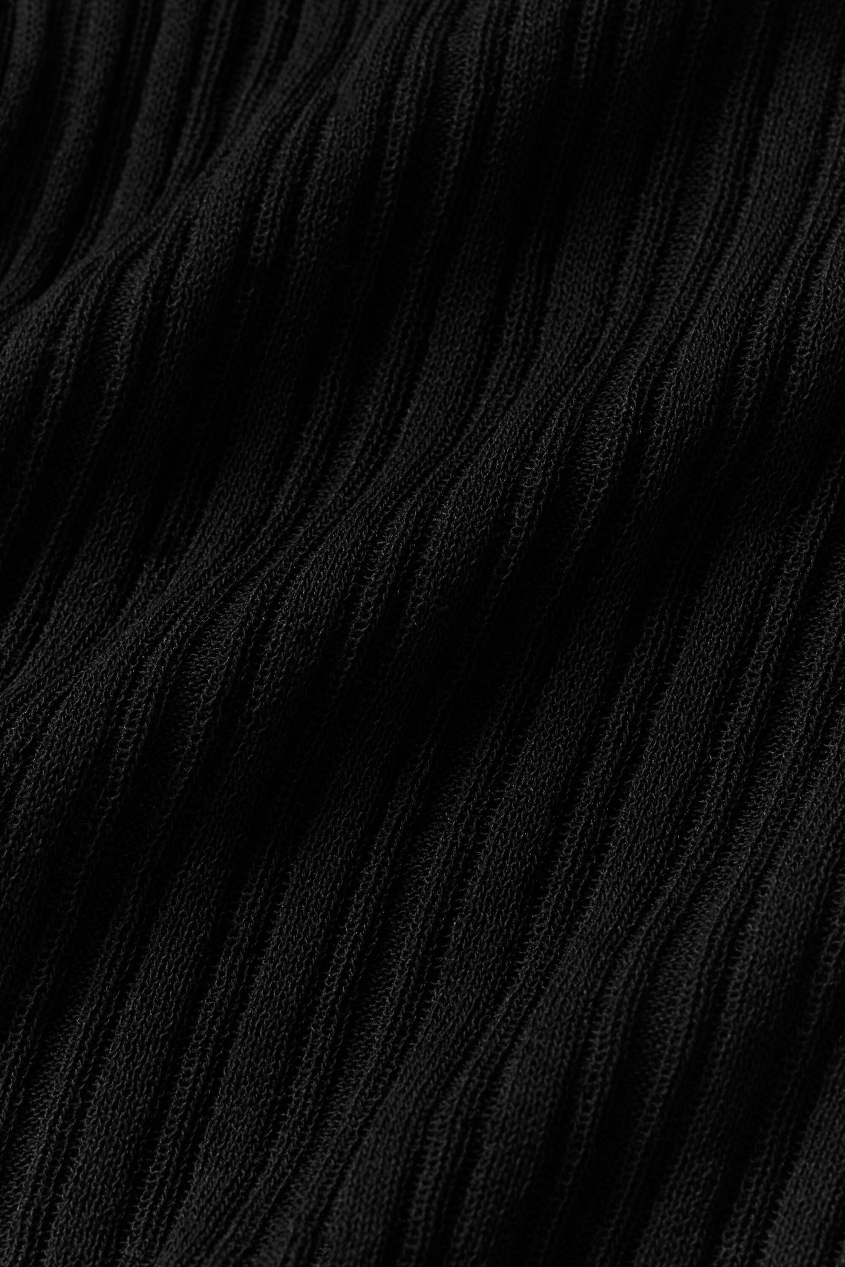 Sweater High-Waist Sunlit Straight Leg Pant - Black - Image 6