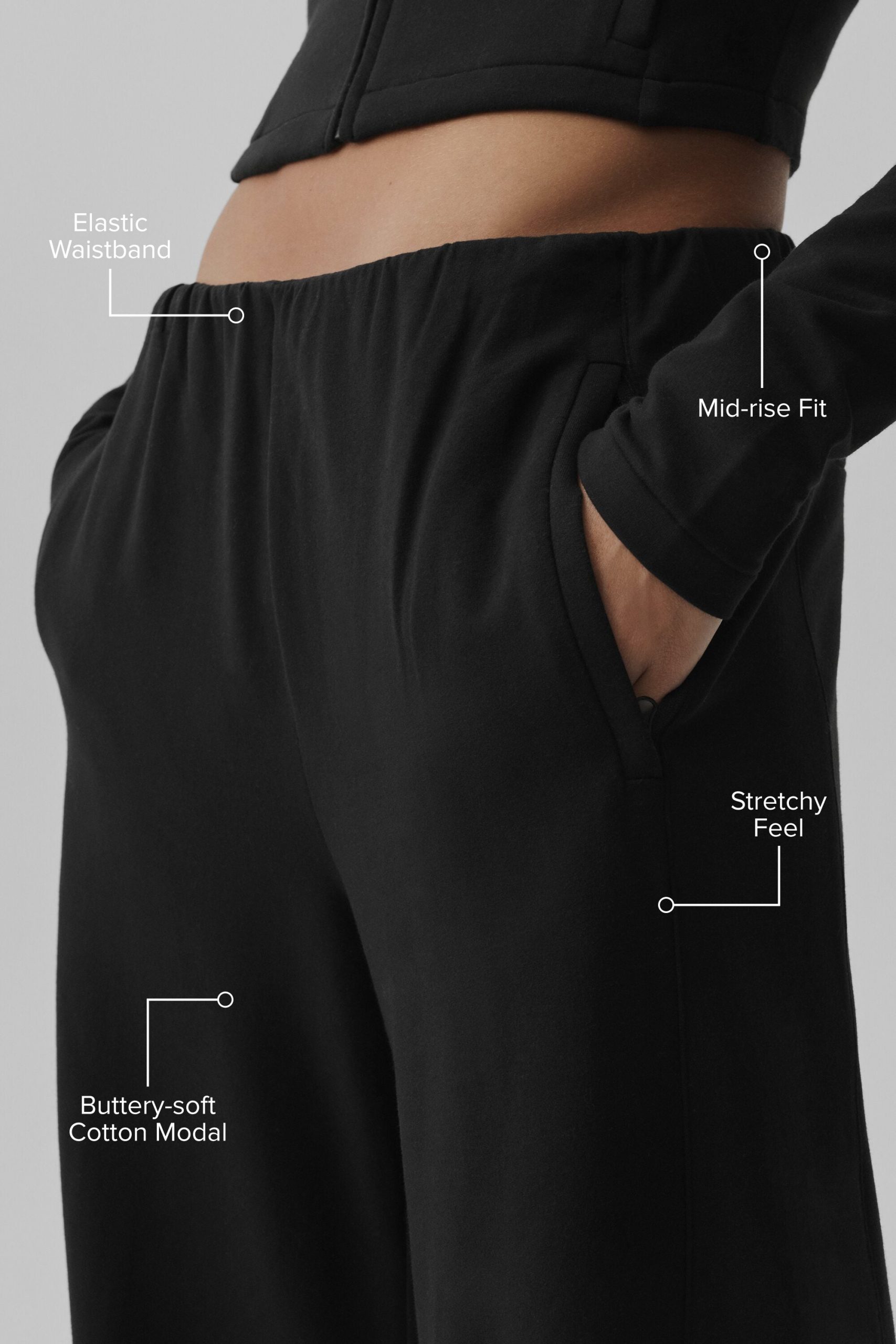 Sway Mid-Rise On The Go Pant - Black - Image 2