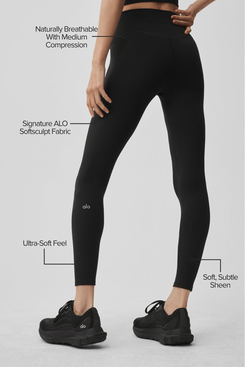 ALO Softsculpt High-Waist 7/8 Legging - Black - Image 2