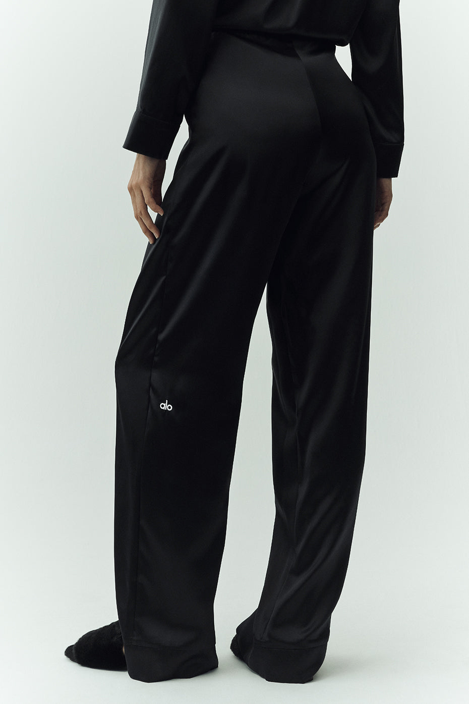 Silk Luminous Pant (Long) - Black - Image 4