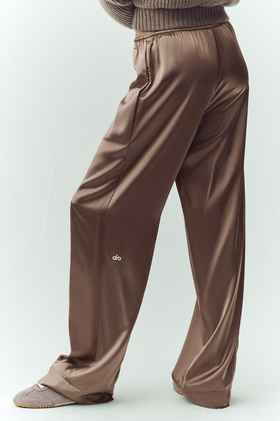 Silk Luminous Pant (Long) - Alpine Cocoa - Image 2