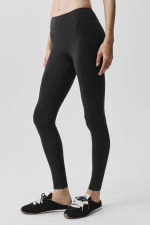 Airbrush Mid-Rise 7/8 Legging - Black